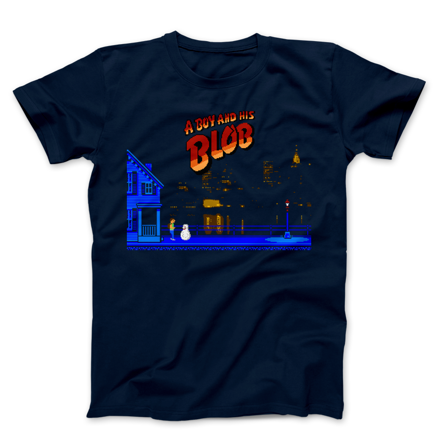 A Boy and His Blob - PixelRetro Video Game T-shirts - Blobolonia