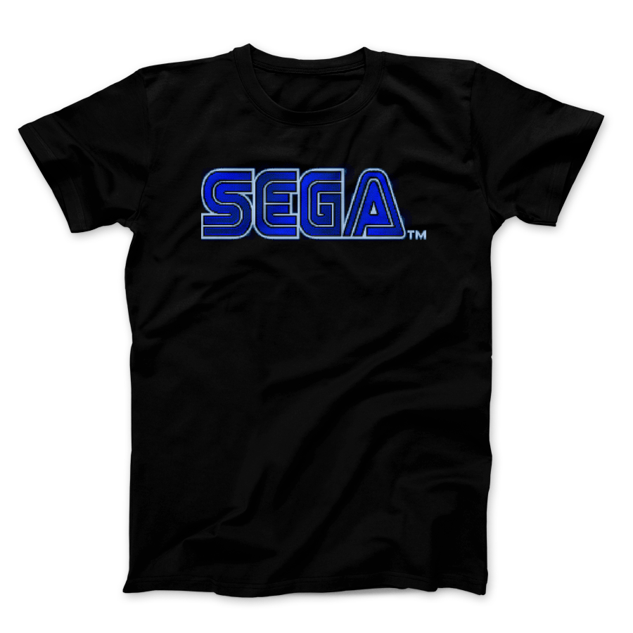 16 Bit Retro Logo - PixelRetro Video Game T-shirts - Blue - Sega
