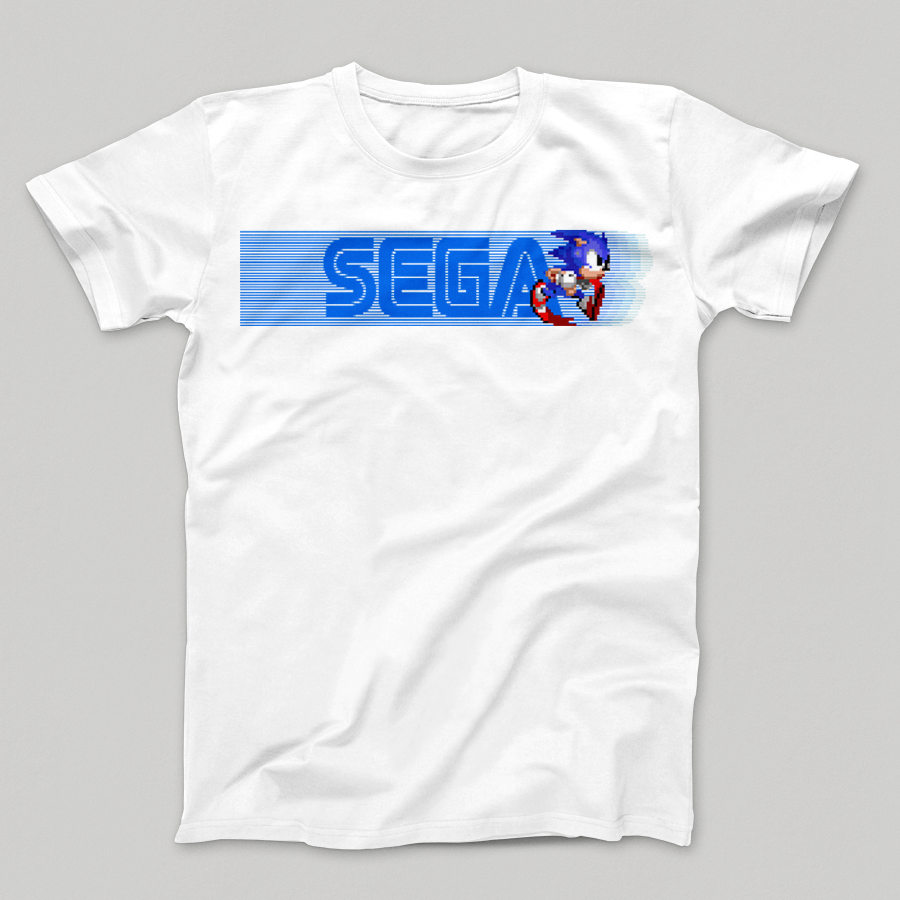 Blue Blur Classic - PixelRetro Video Game T-shirts - 16-Bit