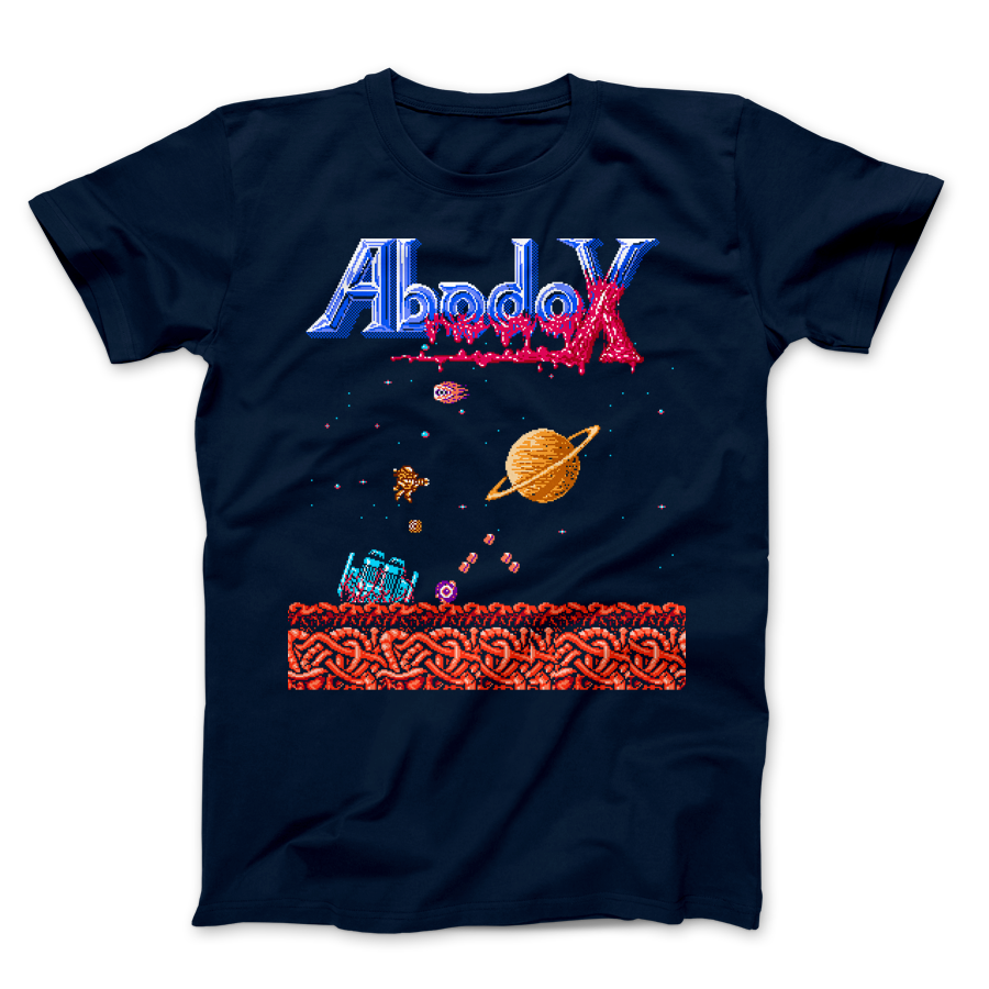 Deep Space Abadox - PixelRetro Video Game T-shirts - NES- Nintendo