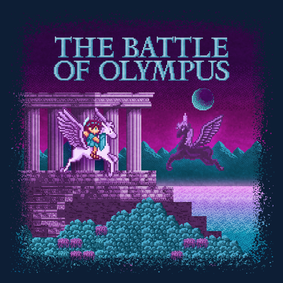 Battle Olympus - Video Game Pixel T-Shirts & Retro Gaming Tees! Gamer, NES, Nintendo, Nintendo Shirts, Pixel, 8-Bit, 80s, 1980s, 1990s, 90s, Retro, Gamer, Battle, Olympus, Ancient Greece, Helene, Orpheus, Hades, 1989, 1980s, Tartarus, Cyclops, Minotaur, Medusa, Greek, Zeus, Pegasus, Dungeons, Side Scroller, Pixel, Pixel Art, Kari LikeLikes, Men, Women, Tank, Long Sleeved