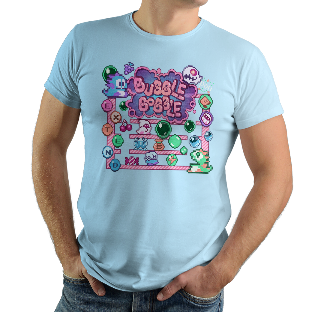 Bubble Bobble - PixelRetro Video Game T-shirts - Nintendo - NES