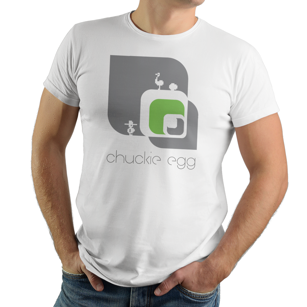 Chuckie Egg - PixelRetro Video Game T-shirts for Women - 1980s - 8 Bit, image size:1040x1040