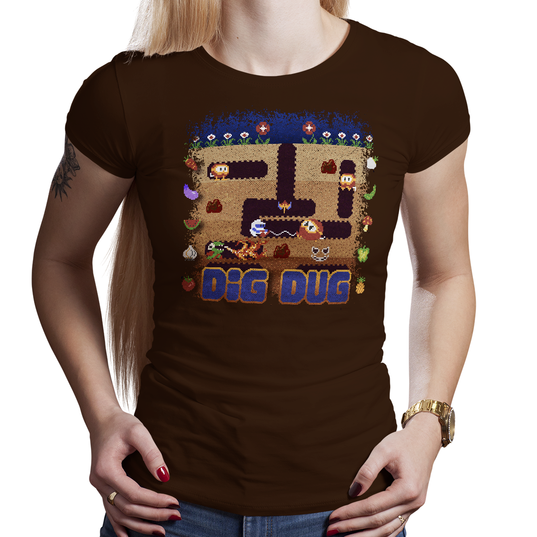 Dig Dug - PixelRetro Video Game T-shirts - Namco