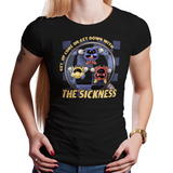 The Sickness - Retro and Pixel Video Game T-shirts - NES, Nintendo, Nintendo Shirts, Pixel, 8-Bit, 80s, 1980s, 1990, Dr. Mario, Doctor, Virus, Medicine, Sick, Puzzle Action, The Sickness, Music, Quote, Smash, Capsule, Disturbed, LikeLikes, Videogame, Games, Gamer, Best, Women, Men, T-Shirt, Tee, Slim Fit, Tank Top, Long Sleeve