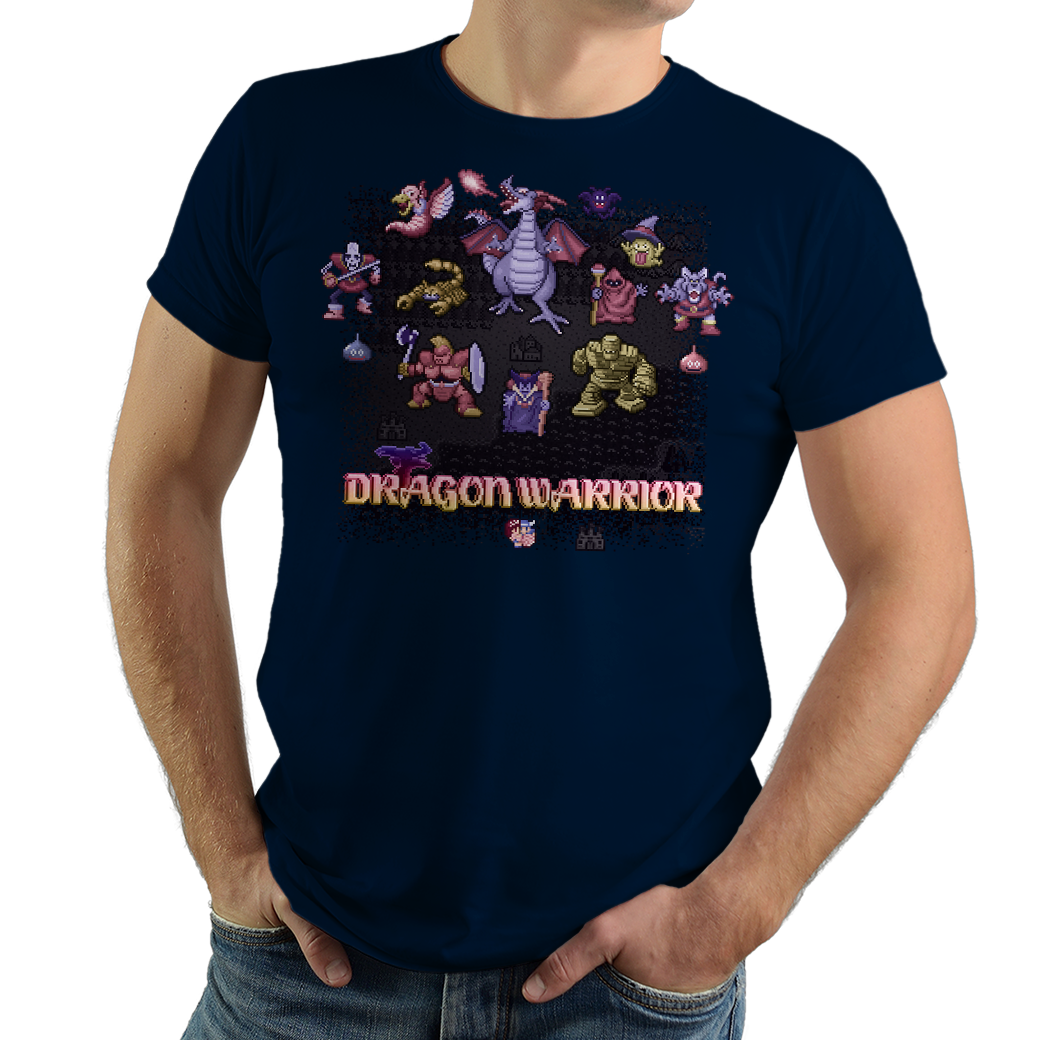 Dragon Warrior - PixelRetro Video Game T-shirts - Dragon Quest - NES