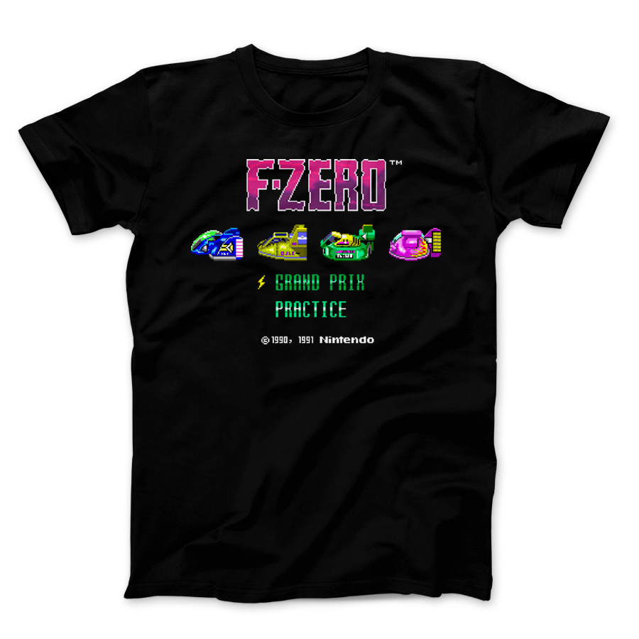 F-Zero Title - PixelRetro Video Game T-shirts - Super Nintendo