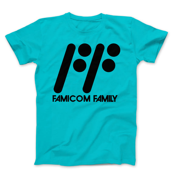 Famicom Family Black Text Blue