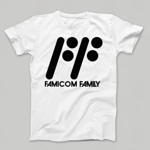 Famicom Family Black Text White