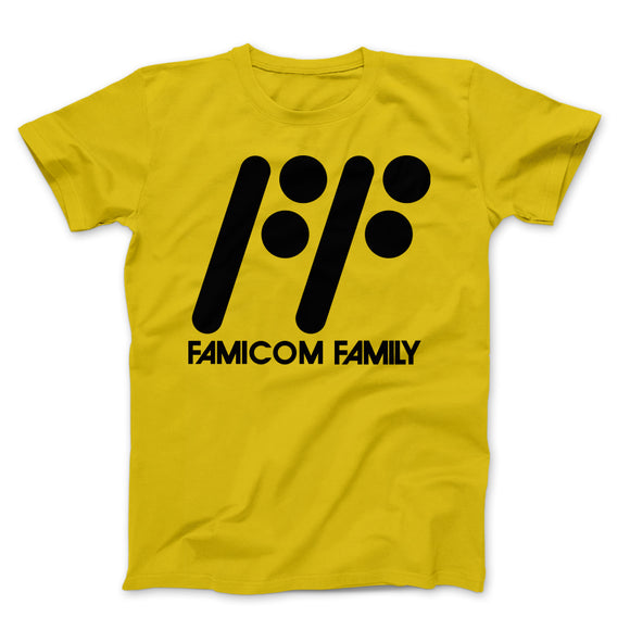 Famicom Family Black Text on Yellow