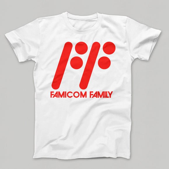 Famicom Family Red Text on White