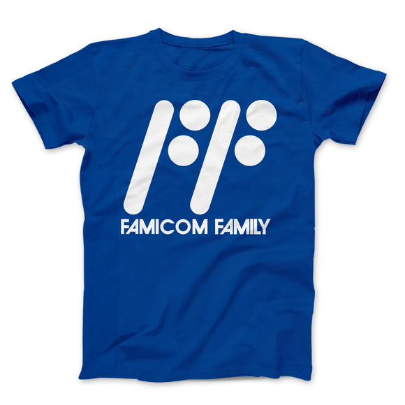 Famicom Family White Text on Blue