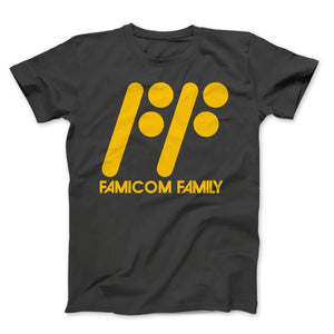 Famicom Family Yellow Text on Gray