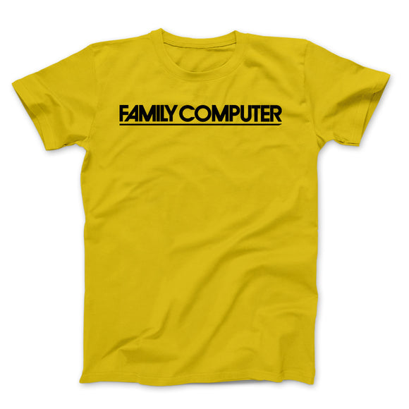 Famicom Computer Black Text On Yellow