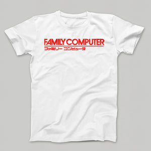 Famicom Computer Red Text On White