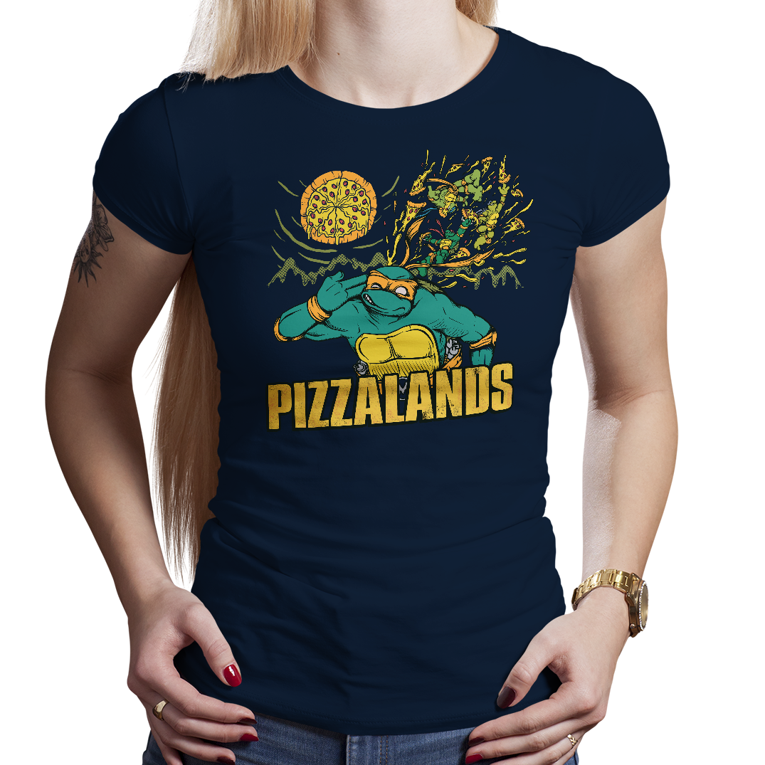 Pizzalands - PixelRetro Video Game T-shirts - Ninja Turtles - TMNT