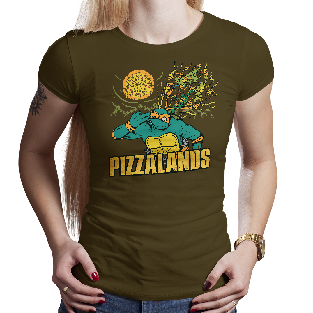 Pizzalands - PixelRetro Video Game T-shirts - Ninja Turtles - TMNT