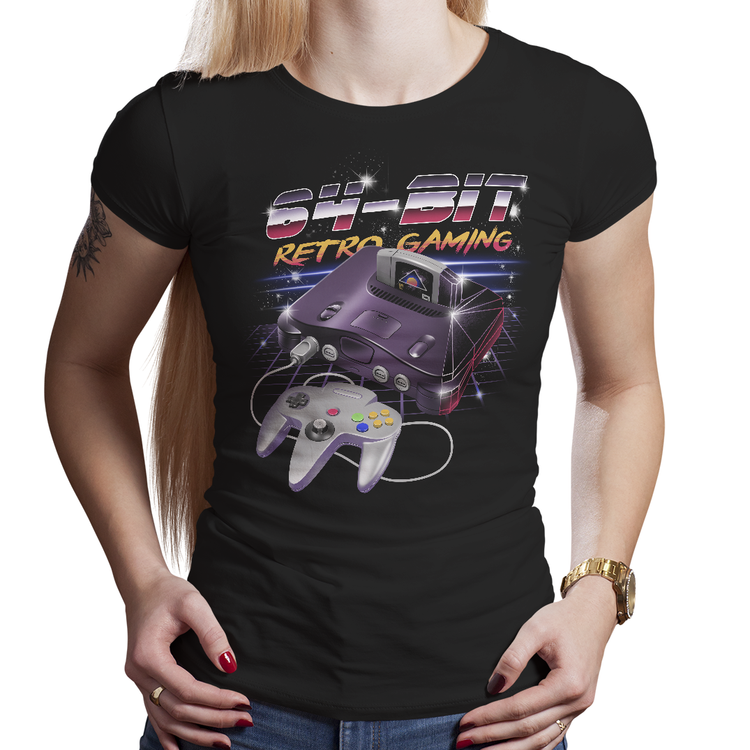 64-Bit Retro Gaming - PixelRetro Video Game T-shirts - Nintendo 64