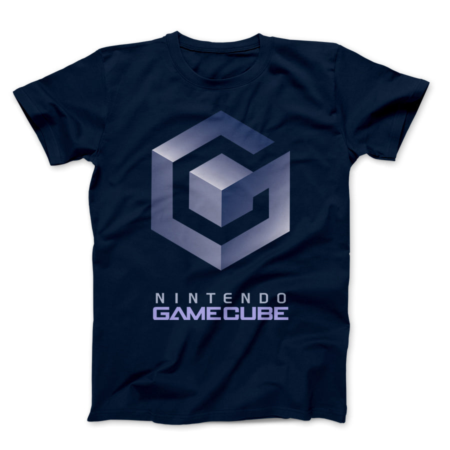 GCN Logo Text on White - PixelRetro Video Game T-shirts - GameCube
