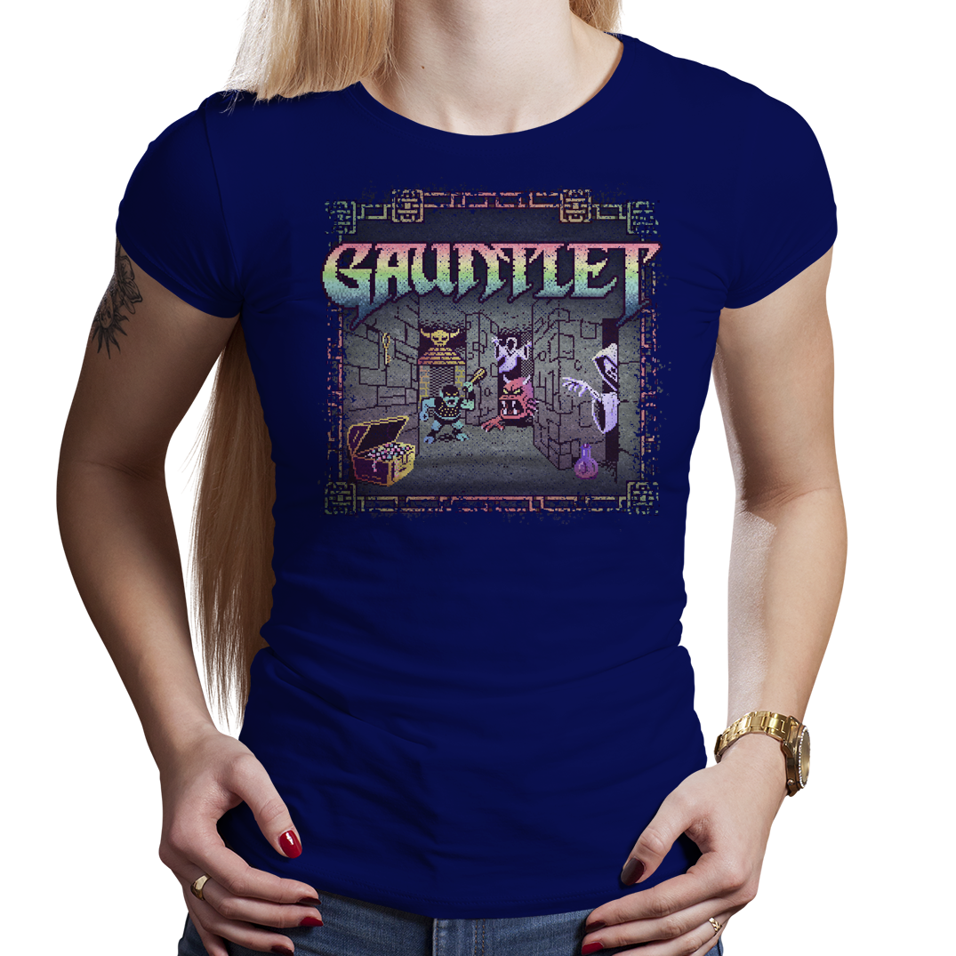 カタリスト| MESH GAME SHIRT Gauntlet - PixelRetro Video Game T-shirts - Dungeon - Action