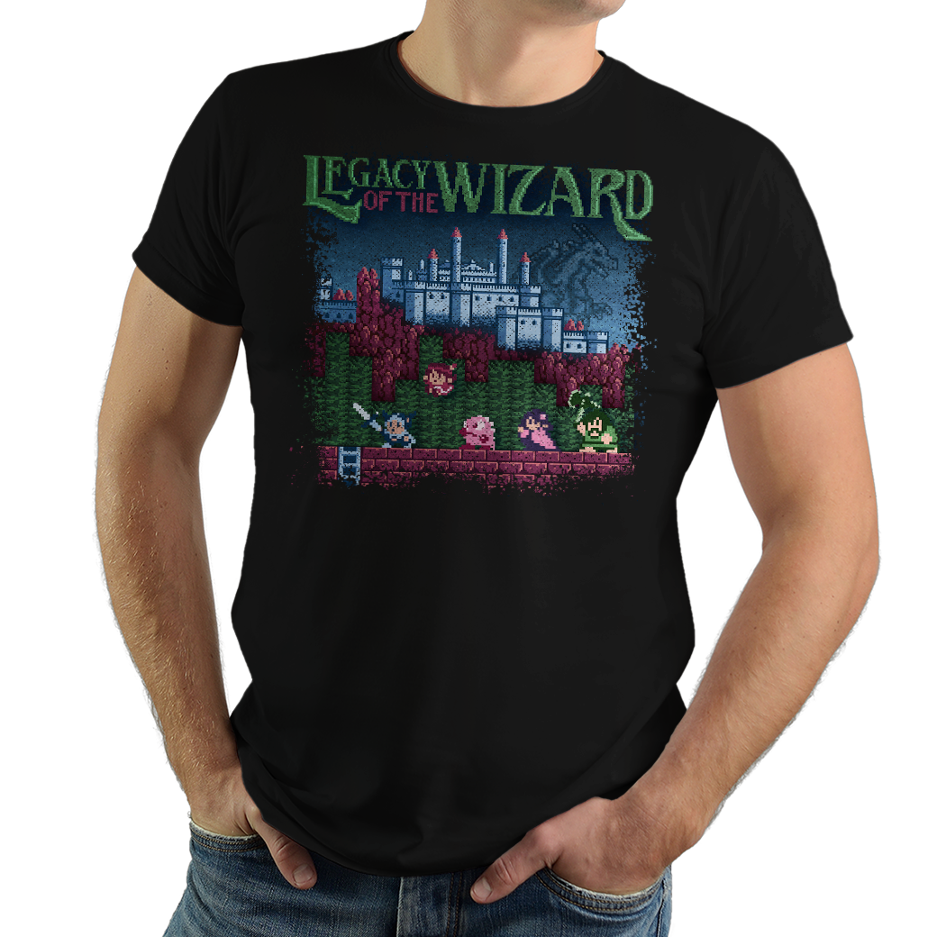 Legacy of the Wizard - PixelRetro Video Game T-shirts - Dragon Slayer