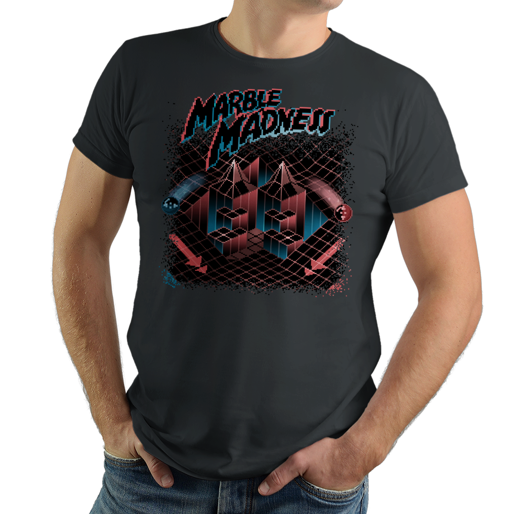 Marble Madness - PixelRetro Video Game T-shirts - Nintendo NES