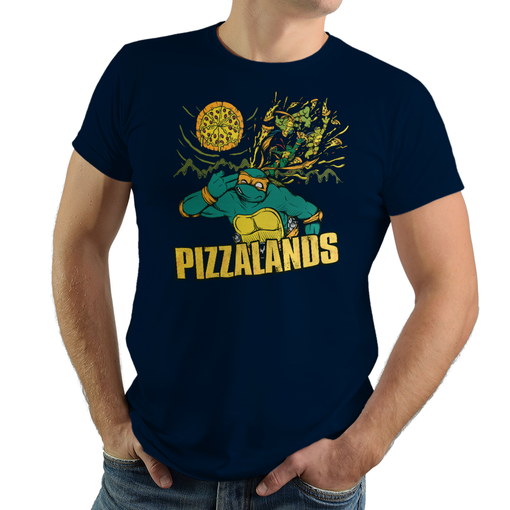 Pizzalands - PixelRetro Video Game T-shirts - Ninja Turtles - TMNT