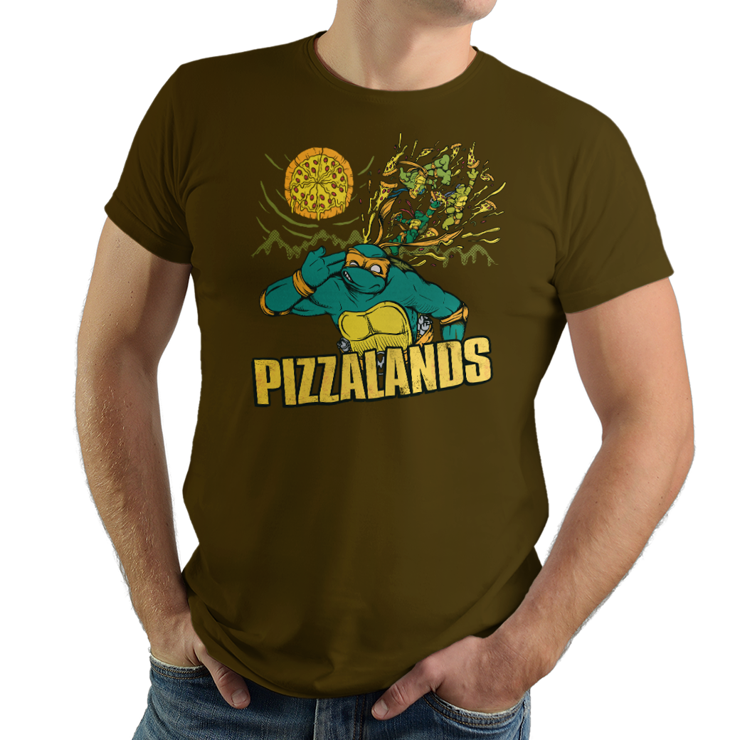 Pizzalands - PixelRetro Video Game T-shirts - Ninja Turtles - TMNT