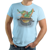 PixelRetro is your best destination for Video Game T-Shirts for Men and Women. Unisex Tee with a great fit. Michelangel’s Pro Skater, Tony Hawk, Ninja Turtle Mashup on a Light Blue T-Shirt. TMNT Mikey Skater from Skateboard for PS1, PS2 with a unique look. Tony Hawk’s Pro Skater. Online shop only. Soft, durable and high quality cotton. Art By Angdzu.