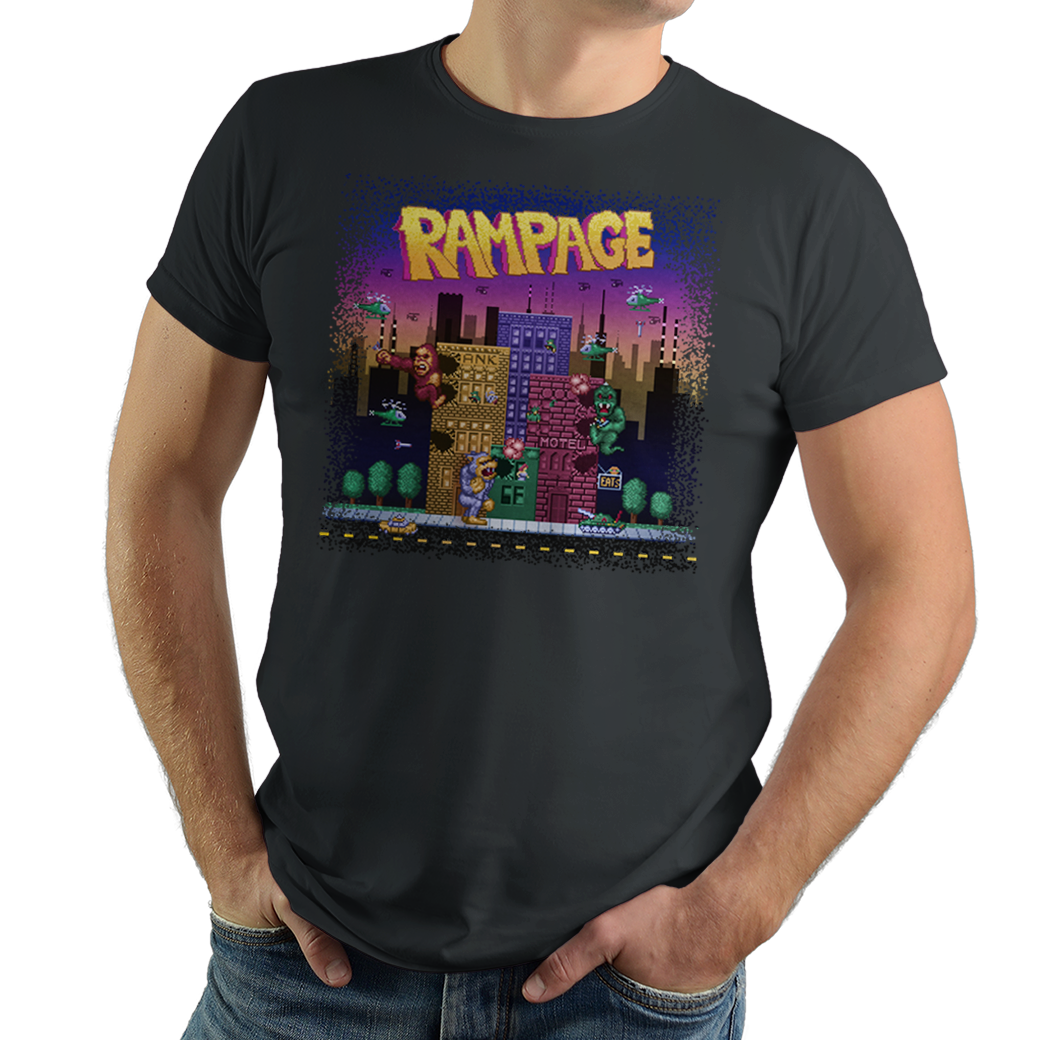 Rampage - PixelRetro Video Game T-shirts - King Kong - Monsters
