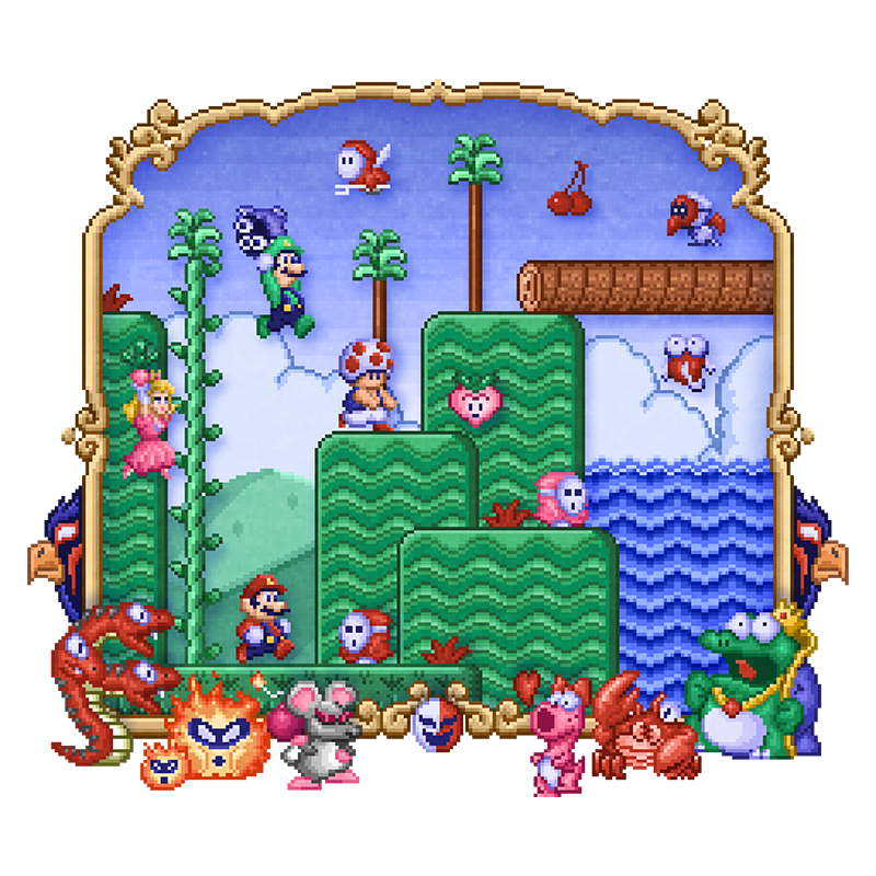Snes super mario bros 2 discount