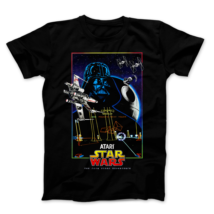 Star Wars Arcade - PixelRetro Video Game T-Shirt - Darth Vader