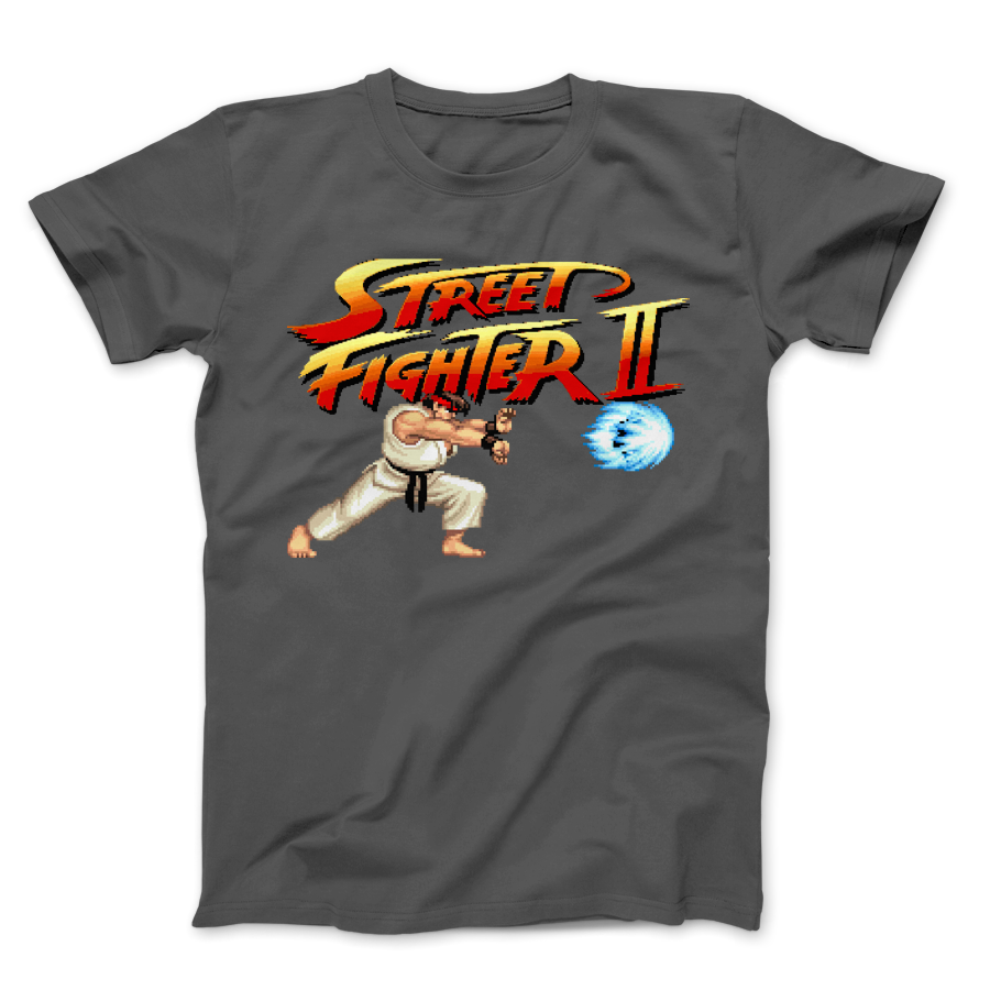 Ryu Hadouken SFII - PixelRetro Video Game T-Shirt - Street