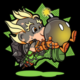 Super Junkrat - Retro and Pixel Video Game T-shirts - Overwatch, Xbox, Playstation, Shooter, Super Mario, Bomb