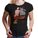 Super Naked Stealth - Retro and Pixel Video Game T-shirts -  Tank, Long Sleeved, Fit, Nintendo, NES, Box Art, Gamer, Mario Bros, Mash Up, Nintendo Black Box, Pixel, Retro, Raiden, MGS, MGS 2, Metal Gear Solid, Naked, Stealth, LaLiLuLeLo, Funny, Comedy, Ninja, Solid Snake, Men, Women, Kids, Tees, Clothes