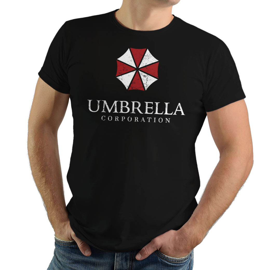 Camiseta Hombre Umbrella Corporation – Logo Resident Evil – 100% Algodón – Cuello Redondo – Serigrafía De Alta Calidad – Tallas S-XXXL – Certificación Öko-Tex