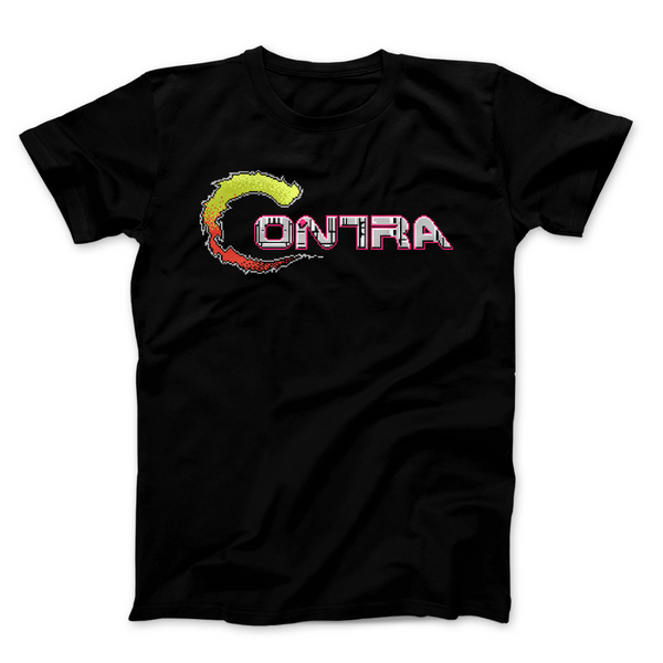 Contra Logo PixelRetro Video Game T shirts NES Nintendo