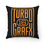 Turbo Grafx 16 Solid Orange Pillow